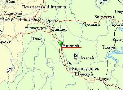 Карта города Алзамай