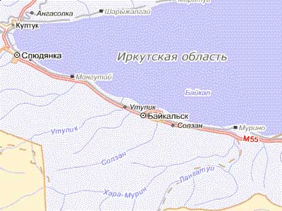 Карта города Байкальск