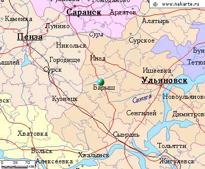 Карта города Барыш