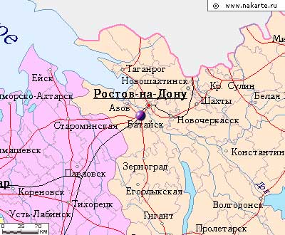 Карта города Батайск