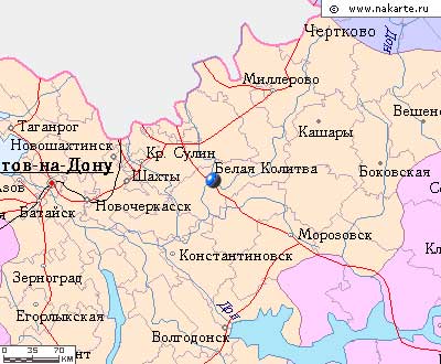 Карта города Белая Калитва