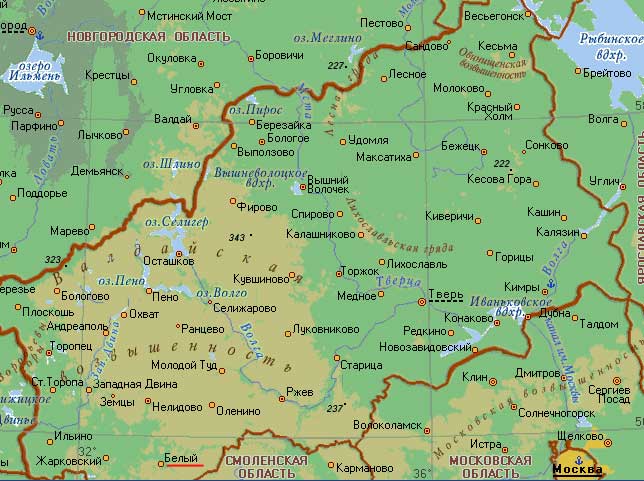 Карта города Белый