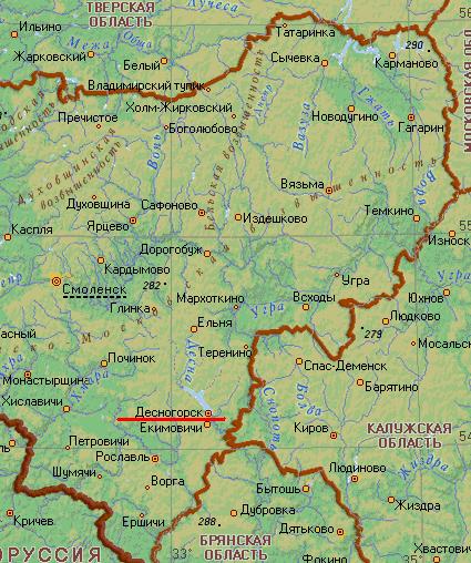 Карта города Десногорск