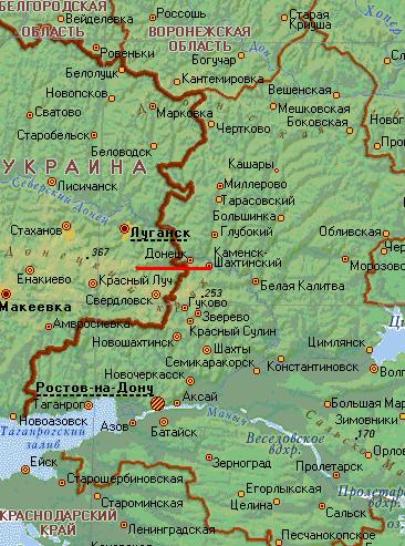 Карта города Донецк