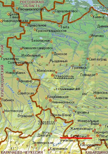 Карта города Ессентуки