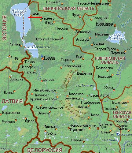 Карта города Гдов