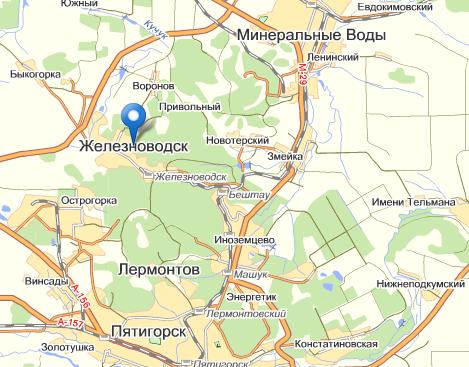 Электронная карта города Железноводск