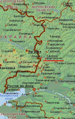 Карта гoрoда Каменск-Шахтинский