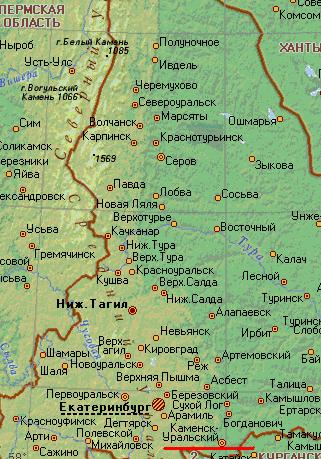 Карта гoрoда Каменск-Уральский