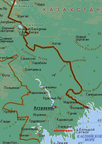 Карта гoрoда Камызяк
