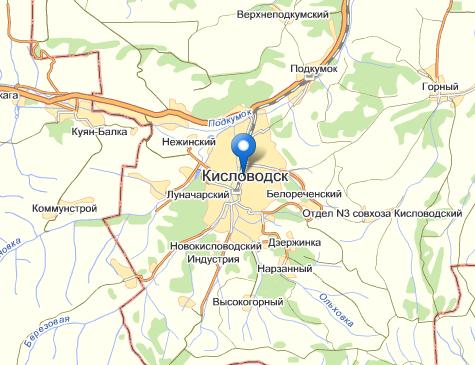 Электронная карта города Кисловодск