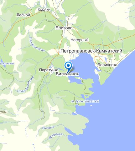 Карта города Вилючинск