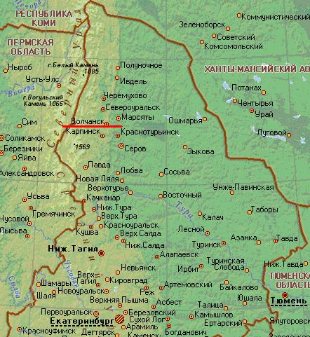 Карта города Волчанск