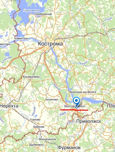Карта города Волгореченск