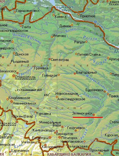 Карта города Зеленокумск