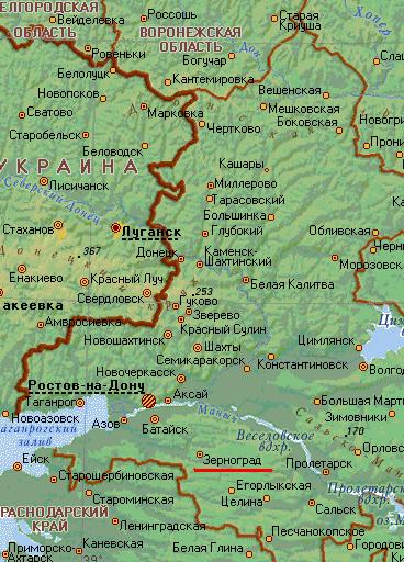 Карта города Зерноград